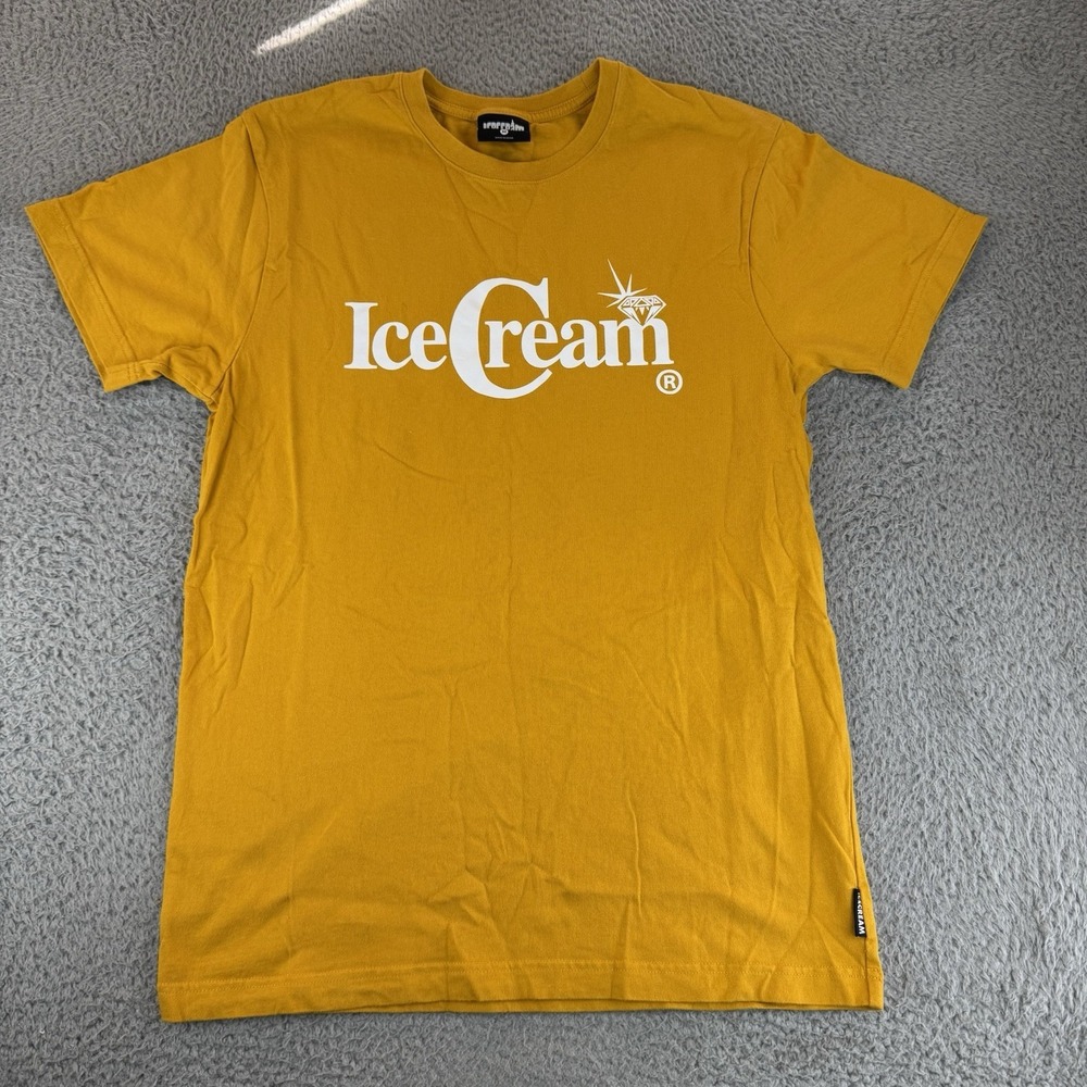 Ice Cream Shirt Mens‎ Medium Yellow Billionaire Boys Club BBC Graphic Tee